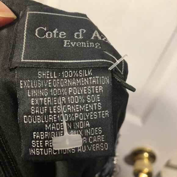 Cote D'Azur Evening vintage beaded embroidered crop top, XL - Picture 12 of 12